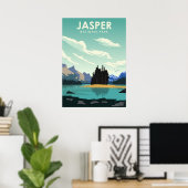 Parc national Jasper Poster de voyage minimal Vint (Bureau à domicile)