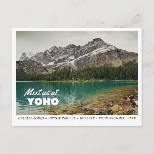 Parc national Yoho Enregistrer la date Carte posta (Devant)