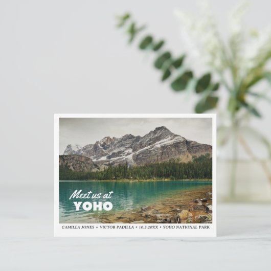 Parc national Yoho Enregistrer la date Carte posta (Debout devant)