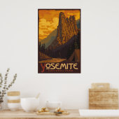 Parc national Yosemite, CA - Poster de roche Senti (Cuisine)