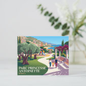 Parc Princesse Antoinette, Moneghetti Monaco Briefkaart (Staand voorkant)