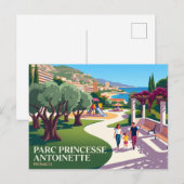 Parc Princesse Antoinette, Moneghetti Monaco Briefkaart (Voorkant / Achterkant)
