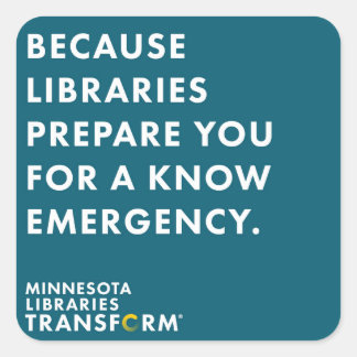 Parce que connaître Sticker Carré Turquoise