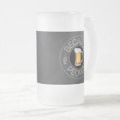 Parce que les gens (bière) Frosted Glass Beer Mug (Devant droit)