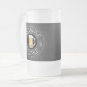 Parce que les gens (bière) Frosted Glass Beer Mug (Devant gauche)