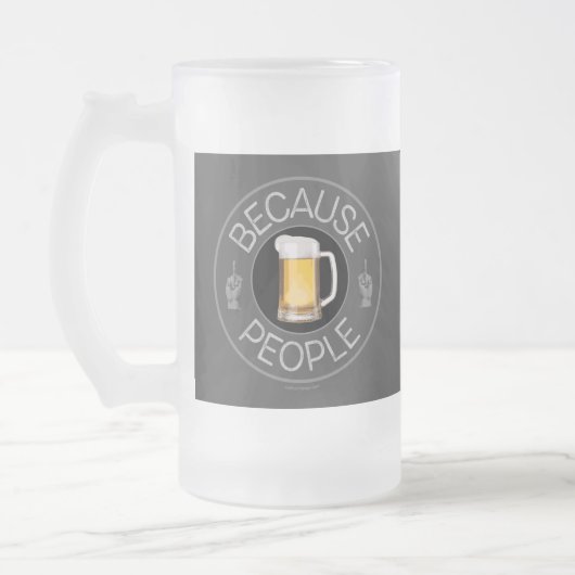 Parce que les gens (bière) Frosted Glass Beer Mug (Gauche)
