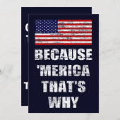 Parce que 'MERICA c'est pourquoi les Invitations d (Devant / Derrière)