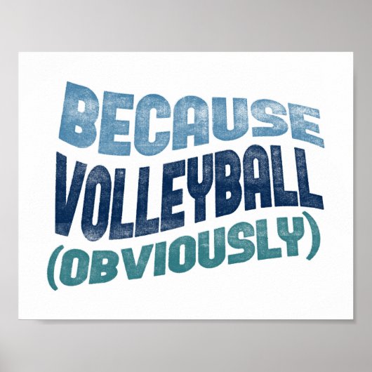 Parce que Poster Volleyball - Funny Volleyball Art (Devant)