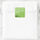 Parce que Sticker Carré vert Vent Chill (Sac)