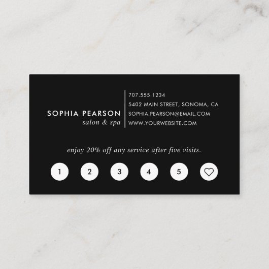 Parcelle Turquoise Moderne | Carte de fidélité (Dos)