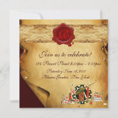 PARCHEMENT DE DIPLÔME Invitations DU MONOGRAMME DE (Dos)