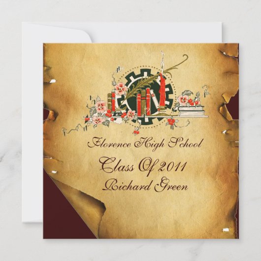 PARCHEMENT DE DIPLÔME Invitations DU MONOGRAMME DE (Devant)