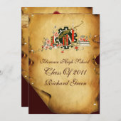 PARCHEMENT DE DIPLÔME Invitations DU MONOGRAMME DE (Devant / Derrière)