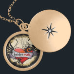 Parchemin Brûlé du collier de servante de Bridesma<br><div class="desc">Moody Gothic Bridesmaid Collier Grunge Goth Parchemin Brûlé</div>