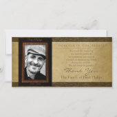 Parchemin en cuir Faux Photo Sympathy Merci (Devant)