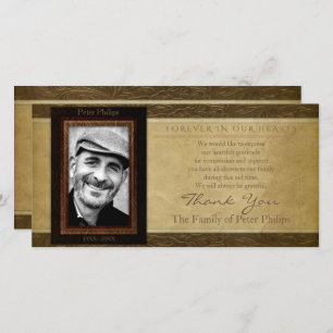 Parchemin en cuir Faux Photo Sympathy Merci