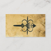 Parchemin médiéval avec des cartes de visite de (Dos)