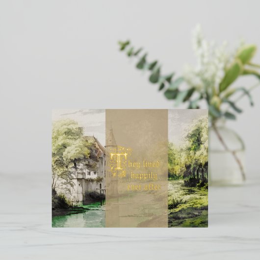 Parchemin Ornemental Fairytale Faire-part de maria (Debout devant)