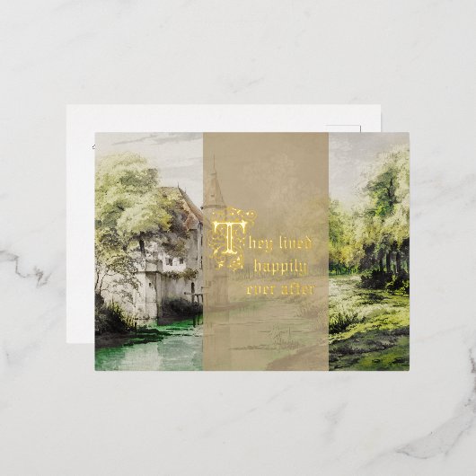 Parchemin Ornemental Fairytale Faire-part de maria (Recto/Verso)