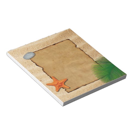 Parchemin sur Arrière - plan de sable - Bloc-notes (Incliné)