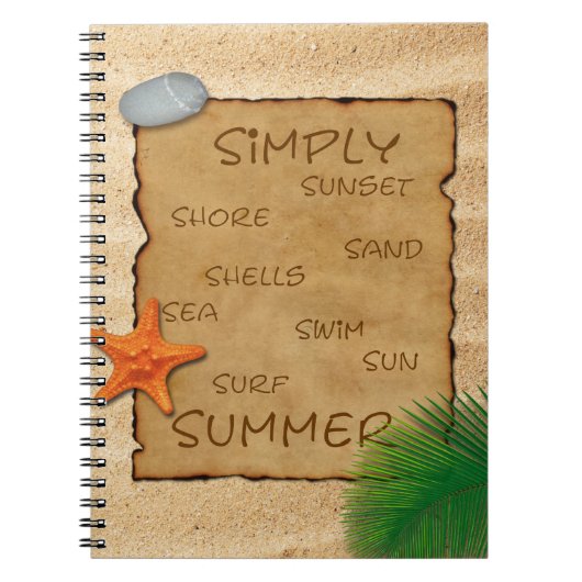 Parchemin sur Arrière - plan de sable - Carnet (Devant)