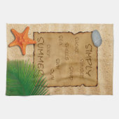 Parchemin sur Arrière - plan de sable - Serviette  (Horizontal)