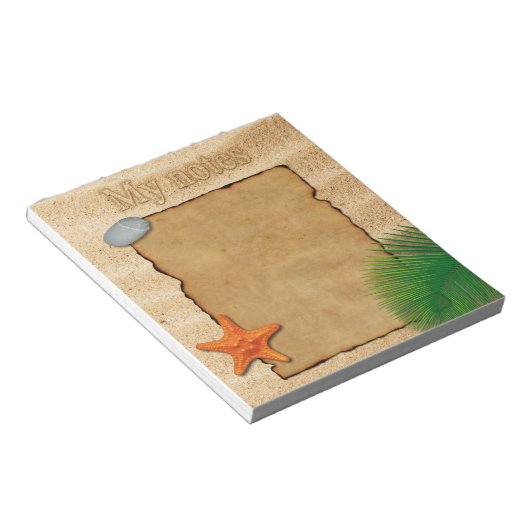 Parchemin sur sable "Mes notes" - Bloc-notes (Incliné)