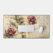 Parchemin Vintage avec Découpage Floral Élégant (Clavier et souris)