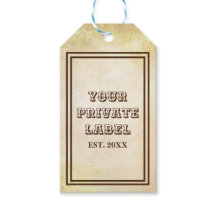 Parchemin vintage d'âge Votre Carré Étiquette priv
