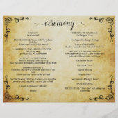 Parchemin vintage Saint Mariage Programme de maria (Dos)