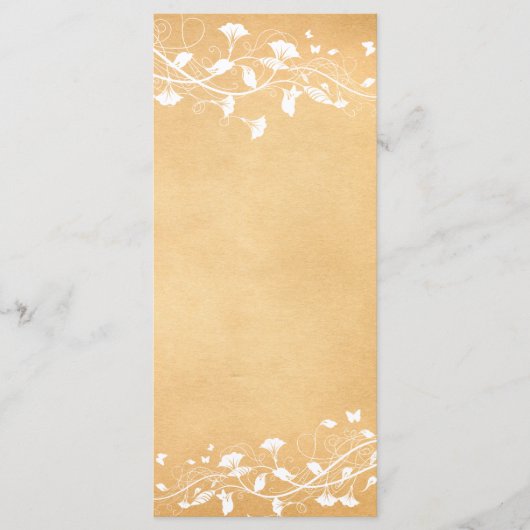 Parchemin vintage White Vine Wedding Programme Men (Devant)