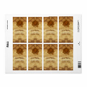 PARCHES EN BROWN WAX SEAL MONOGRAM ETIKET (Full Sheet)