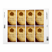 PARCHES EN BROWN WAX SEAL MONOGRAM ETIKET (Full Sheet)