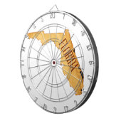 Parchment Background with Florida Map Dartbord (Voorkant Rechts)
