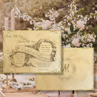  Parchment Elegant Script Tea Wedding