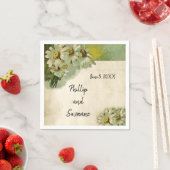  parchment en Daisies Wedding Theme Servet (Insitu)