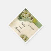  parchment en Daisies Wedding Theme Servet (Hoek)