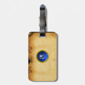 PARCHMENT GEM blauw Bagagelabel (Achterkant verticaal)