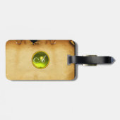 PARCHMENT GEM geel Bagagelabel (Achterkant horizontaal)