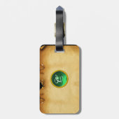 PARCHMENT GEM green Bagagelabel (Achterkant verticaal)