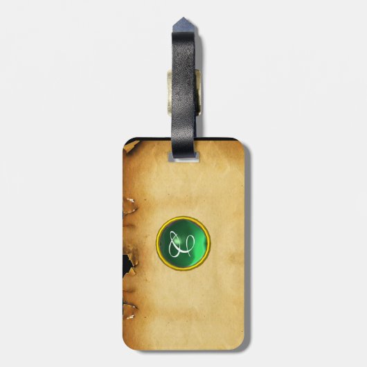 PARCHMENT GEM green Bagagelabel (Achterkant verticaal)