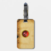 PARCHMENT GEM red Bagagelabel (Achterkant verticaal)