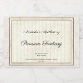  Parchment Gold Lijst parfume Likeurfles Etiket (Enkel label)