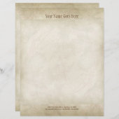 parchment look Letterhead Resume Paper (Voorkant / Achterkant)