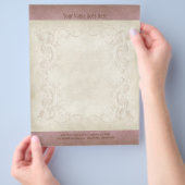 parchment look Letterhead Resume Paper Flyer (Hand)