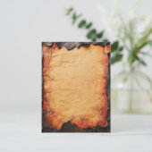Parchment Paper with Singed Edges Briefkaart (Staand voorkant)