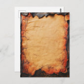 Parchment Paper with Singed Edges Briefkaart (Voorkant / Achterkant)