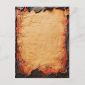 Parchment Paper with Singed Edges Briefkaart (Voorkant)