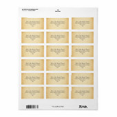 Parchment Pattern Design Wedding Etiket (Full Sheet)