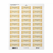 Parchment Pattern Design Wedding Etiket (Full Sheet)